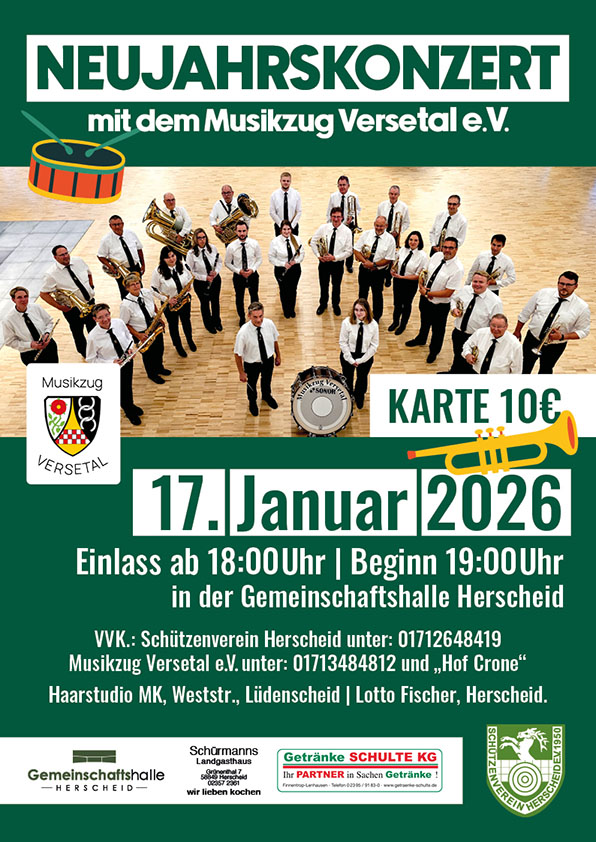 Neujahrskonzert mit dem Musikzug Versetal